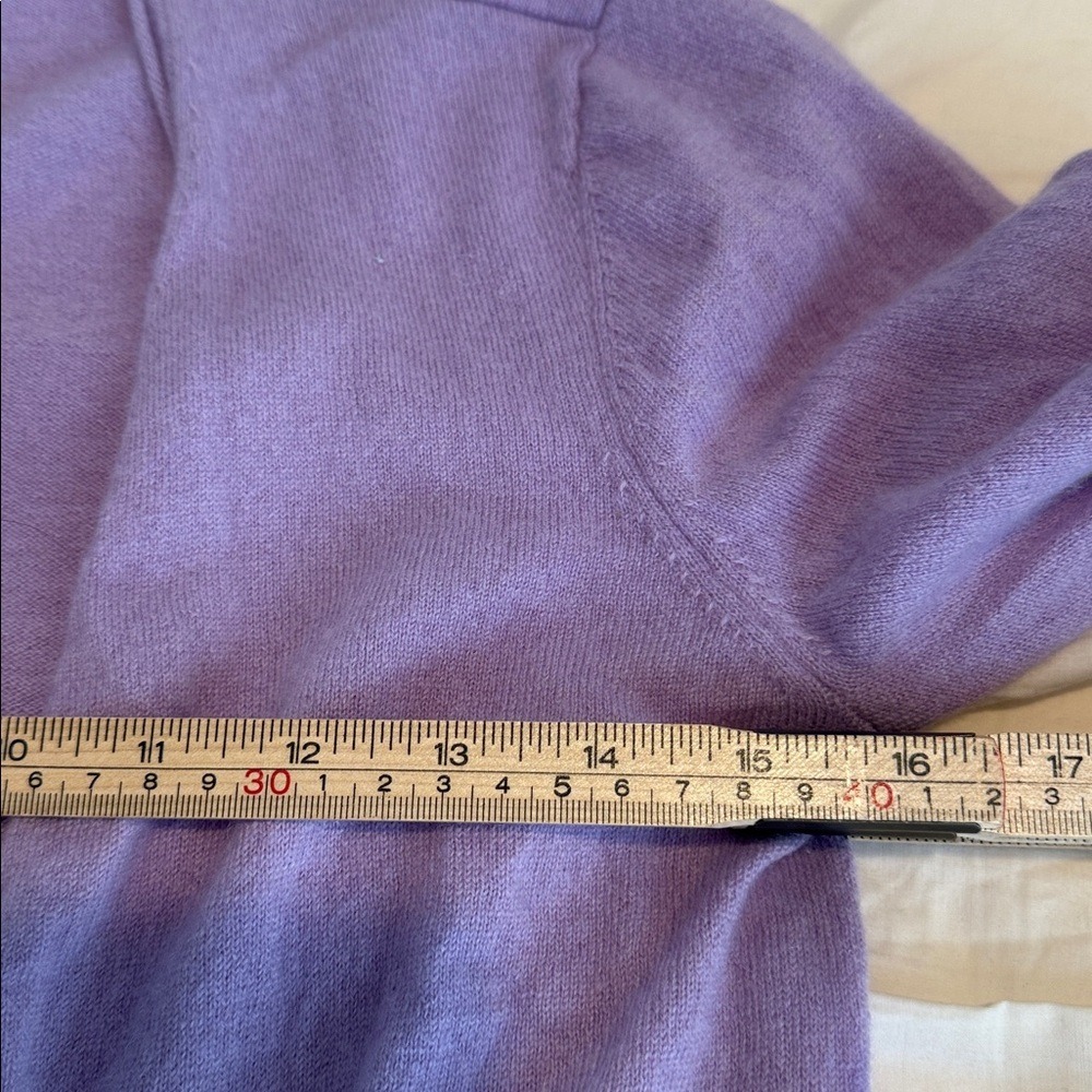 J. McLaughlin Soft‎ Pastel Purple Cashmere Open Front Cardigan Size Medium - Picture 9 of 9